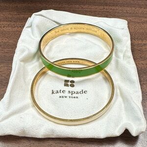 Kate Spade Gold and Green Bangle Duo